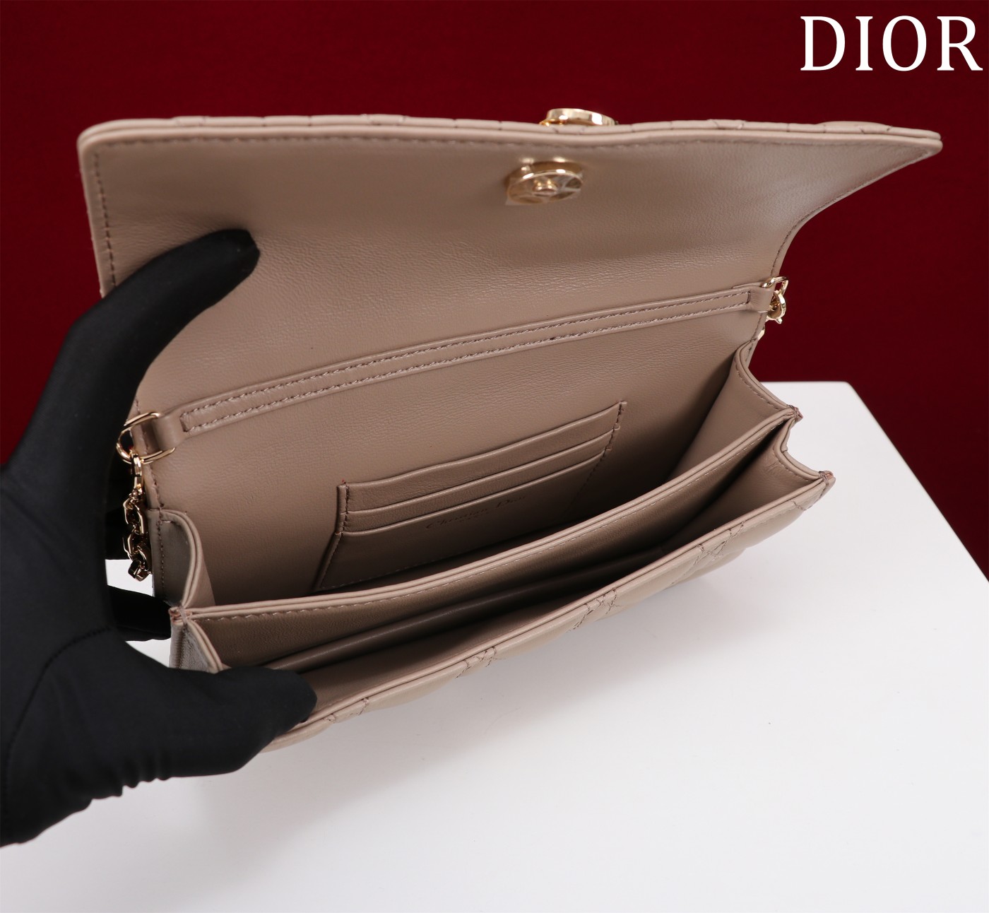 My Dior Mini Bag Beige Cannage Lambskin